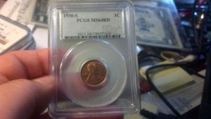 1930 S Lincoln Cent PCGS MS 64 Red
