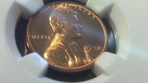 1938 Lincoln Cent PCGS GEM 66 Red