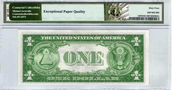 Fr.1607 $1 1935 A-A Block PMG Choice Uncirculated 64 EPQ