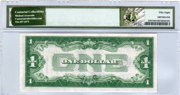 Fr.1601 $1 1928 A N-A Block PMG Choice About Uncirculated 58