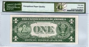 Fr.1613W $1 1935 D V-E Block Wide PMG Choice About Uncirculated 58 EPQ